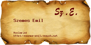 Szemes Emil névjegykártya